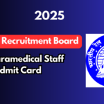 RRB Paramedical Staff Recruitment