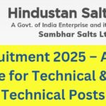 Hindustan Salts Limited Recruitment 2025 – Apply Online for Technical & Non-Technical Posts