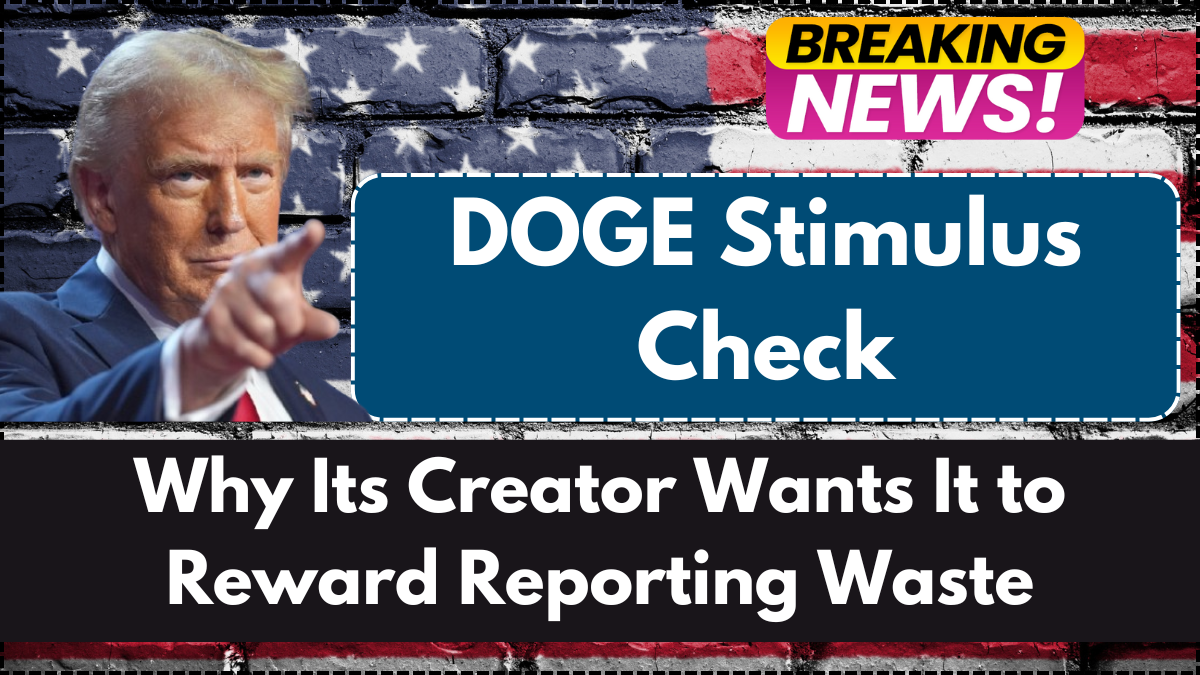 DOGE Stimulus Check? Why Its Creator Wants It to Reward Reporting Waste