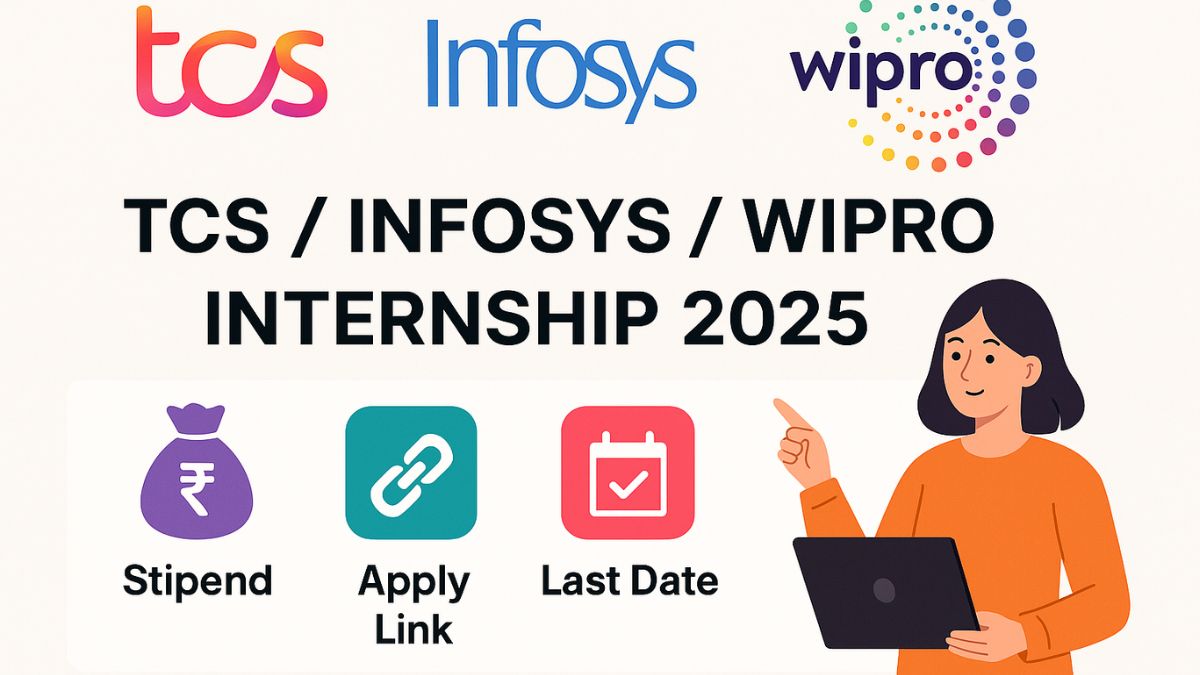 TCS/Infosys/Wipro Internship 2025 – Stipend, Apply Link, Last Date