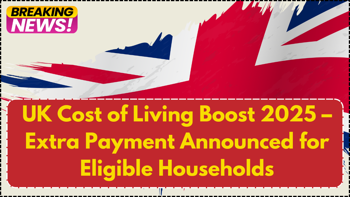 UK Cost of Living Boost 2025 – Extra Payment Announced for Eligible Households